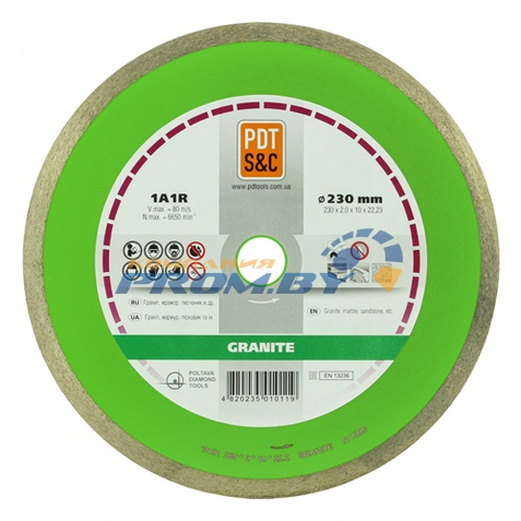 Круг алмазный 230 х 2.0 х 10 х 22.23 GRANITE (PDT) по граниту для УШМ