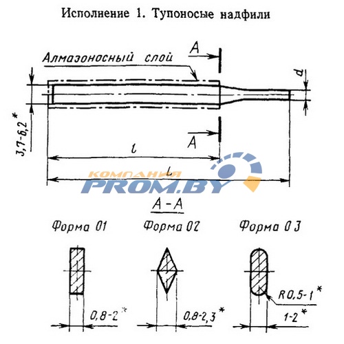 Надфили алмазные